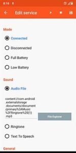 Battery sound notification apk