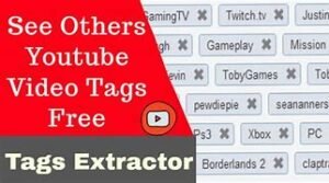 YouTube video tags extract